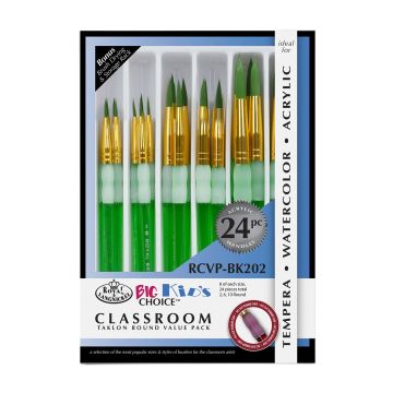 Royal & Langnickel Big Kids Choice Round Paintbrushes Pack of 24