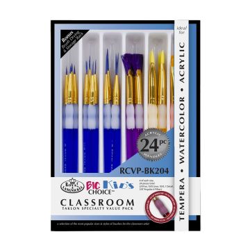 Royal & Langnickel Big Kids Choice Speciality Paintbrushes Pack of 24