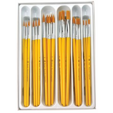 Royal & Langnickel Value Pack Gold Taklon Brushes - Pk 30