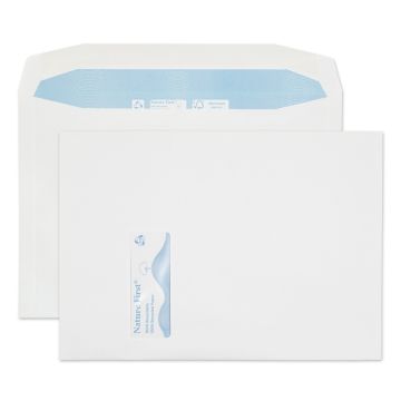 Recycled C4 Wallet Gummed Window Envelopes100gsm White - Pack of 250