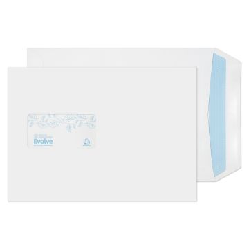 Recycled C5 Pocket Self Seal Window Envelopes 100gsm White - Pack of 500