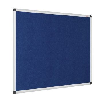 Eco-Colour Resist-a-Flame Aluminium Framed Noticeboard 600 x 900mm - Dark Blue