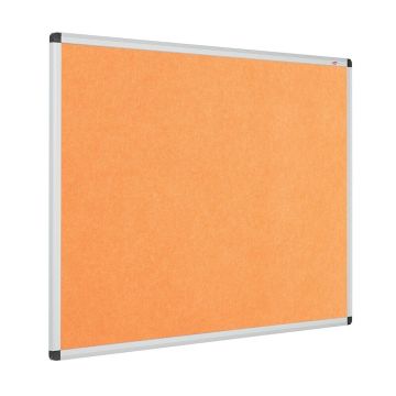 Eco-Colour Resist-a-Flame Aluminium Framed Noticeboard 600 x 900mm - Orange