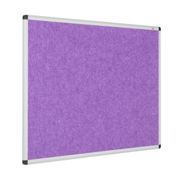 Eco-Colour Resist-a-Flame Aluminium Framed Noticeboard 600 x 900mm - Purple