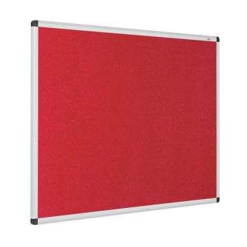 Eco-Colour Resist-a-Flame Aluminium Framed Noticeboard 600 x 900mm - Red