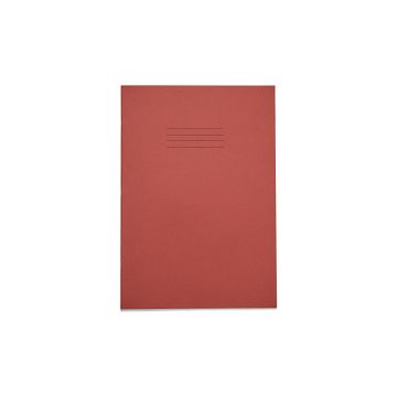 Rhino A4 Tinted Paper Exercise Books 80 Page 7mm Squared Pink Paper - Pack of 50