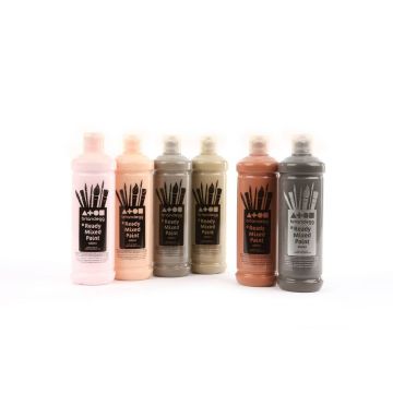 Ready Mixed Paint 600ml Skin Tones Assorted - Pack of 6