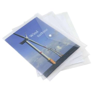 Rapesco Eco A4 Popper Wallet Clear - Pack of 5