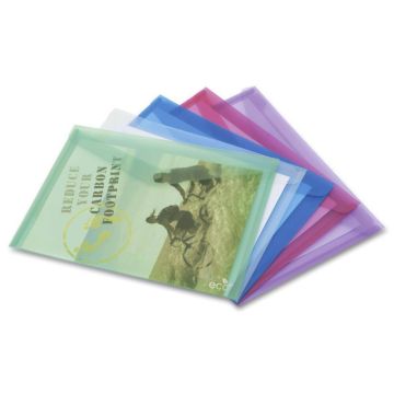 Rapesco Eco A3 Popper Wallet Assorted - Pack of 5