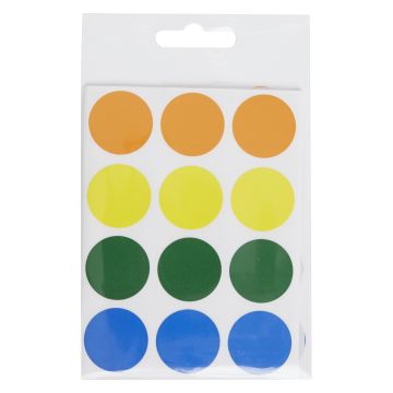 Coloured Circle Label - Pack 240 x 25mm