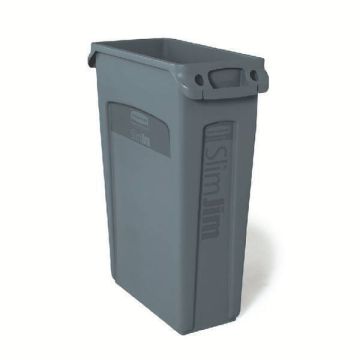 Slim Jim Recycling Venting Channel Container 87 Litre - Grey