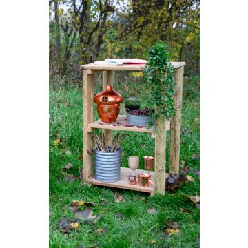 Outdoor Rustic Wooden Shelving Unit