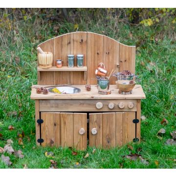 Outdoor Rustic Wooden Kitchen
