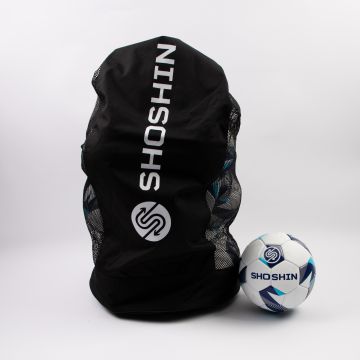 SHOSHIN Football - White/Blue - Size 5 - Pack of 12 with Bag