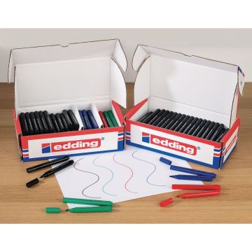 Edding 366 Mini Whiteboard Marker Assorted Bullet Tip - Pack of 100