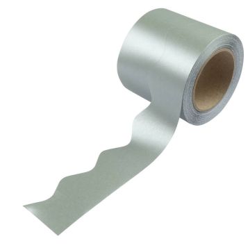 Border Rolls (Poster Paper) Scalloped - Metallic Silver