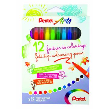 Pentel Arts Broad Felt Tip Set - Pack of 12