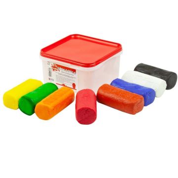 Soft Dough - Assorted Colours in Bucket - Pack of 8