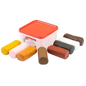 Soft Dough - Assorted People Colours in Bucket - Pack of 8