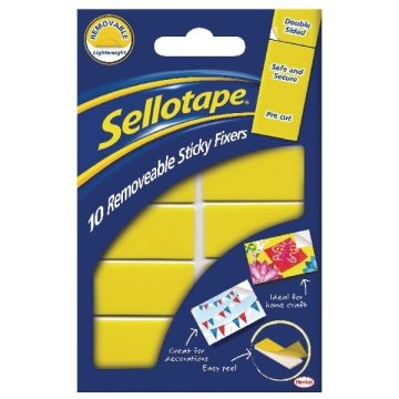 Sellotape Removable Sticky Fixer 20 x 50mm - Pack of 10