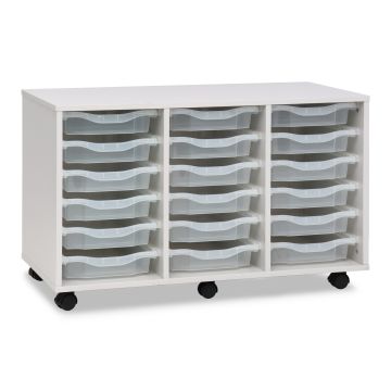 Grey 18 Tray Triple Column Tray Unit