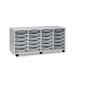 Grey 24 Tray Quad Column Unit