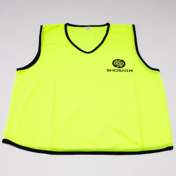 SHOSHIN Plain Mesh Training Bibs- Youth- Yellow- Pack of 10
