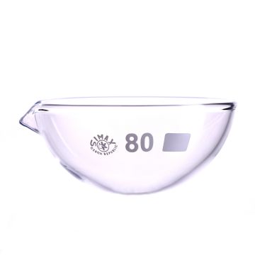Simax Round Bottom Glass Evaporating Basin - 100ml - Pack of 10