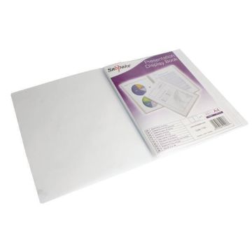 Snopake Superline Presentation Display Book 20 Pocekt A4 Clear