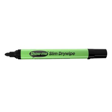 Show-me Medium Tip Kids's Drywipe Whiteboard Pens - Black - Pack of 100