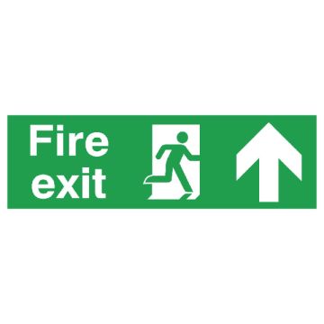 Fire Exit Sign Up 150 x 450mm PVC