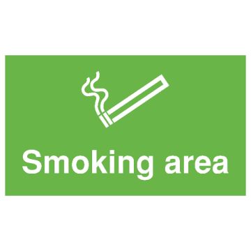Smoking Area Sign 300 x 500mm PVC