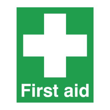 First Aid Sign 250 x 100mm PVC