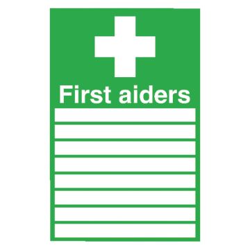 First Aiders Sign 300 x 200mm PVC