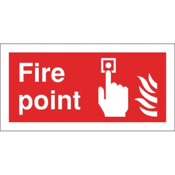 Fire Point Sign 100 x 200mm S/A