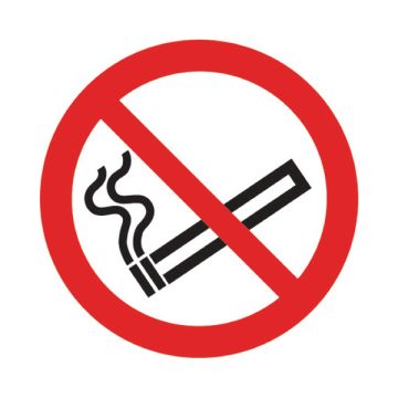 No Smoking Symbol Sign 50 x 50mm S/A