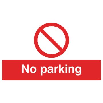 No Parking Sign 300 x 500mm PVC