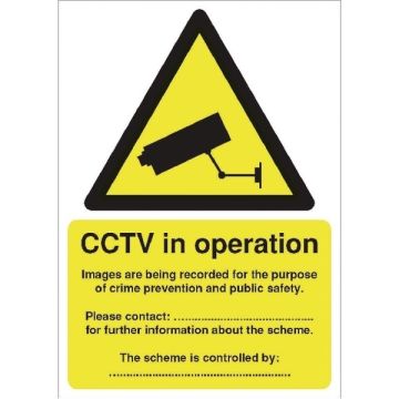 CCTV In Operation Data Protection Act Compliant Sign A5 S/A