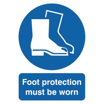 Foot Protection Must Be Worn Sign A4 PVC