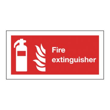 Fire Extinguisher Sign 100 x 200mm S/A