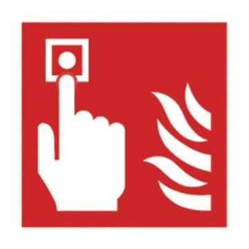 Fire Alarm C Point Symbol Sign 100 x 100mm S/A - Pack of 5