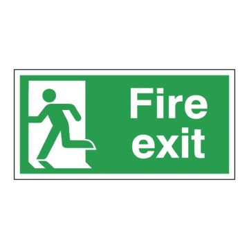 Fire Exit Sign Left 150 x 300mm S/A