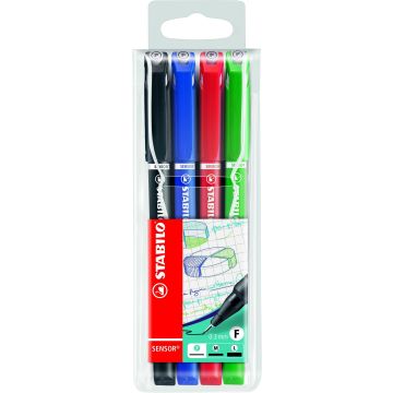 Stabilo Sensor Fine - Assorted - Pack of 4