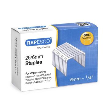 Rapesco No 26/6 Standard Staples - Pack of 5000