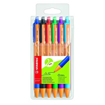 Stabilo Pointball Pens - Assorted - Pack of 6