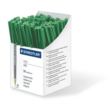 Staedtler Ballpoint Pens Medium - Green - Pack of 50