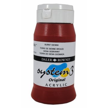 System 3 Acrylic 500ml - Burnt Sienna