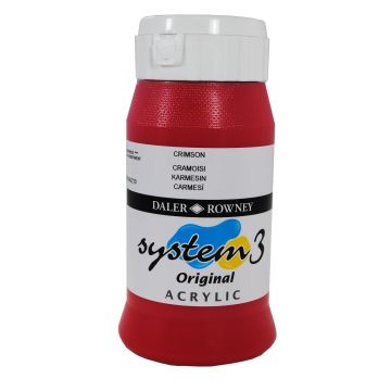 System 3 Acrylic 500ml - Crimson