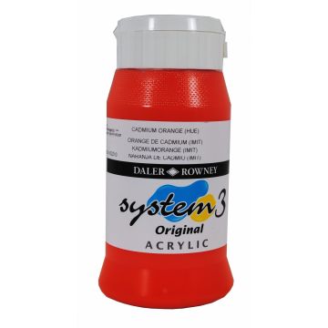 System 3 Acrylic 500ml - Cadmium Orange