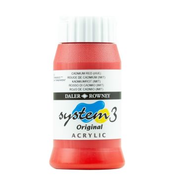 System 3 Acrylic 500ml - Cadmium Red